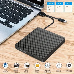 USB3.0 & USB-C External CD DVD Drive